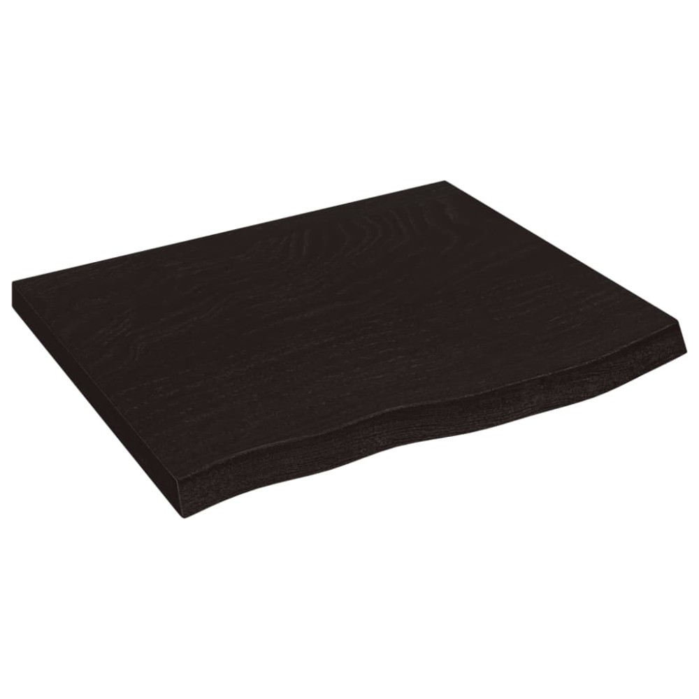 vidaXL Ράφι Τοίχου Σκούρο Καφέ 60x50x(2-4) εκ. Επεξ. Μασίφ Ξύλο Δρυός