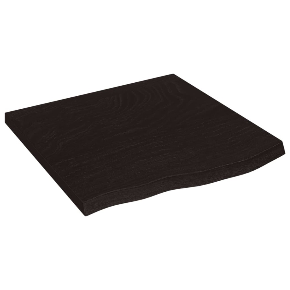vidaXL Ράφι Τοίχου Σκούρο Καφέ 60x60x(2-4) εκ. Επεξ. Μασίφ Ξύλο Δρυός
