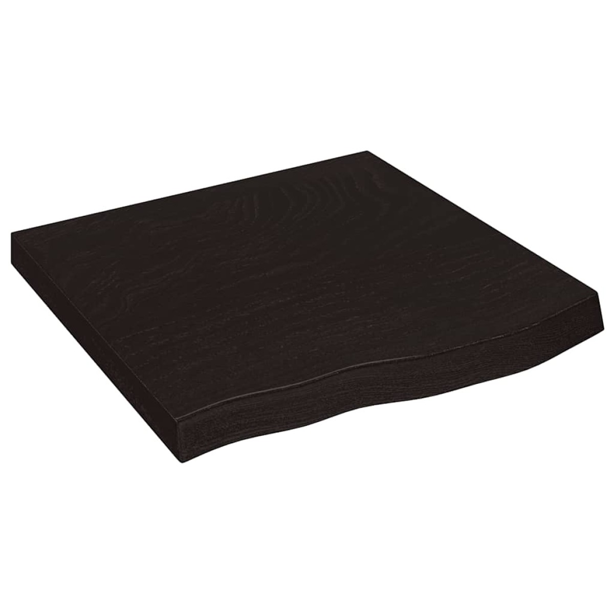 vidaXL Ράφι Τοίχου Σκούρο Γκρι 60x60x6 εκ. Επεξεργ. Μασίφ Ξύλο Δρυός