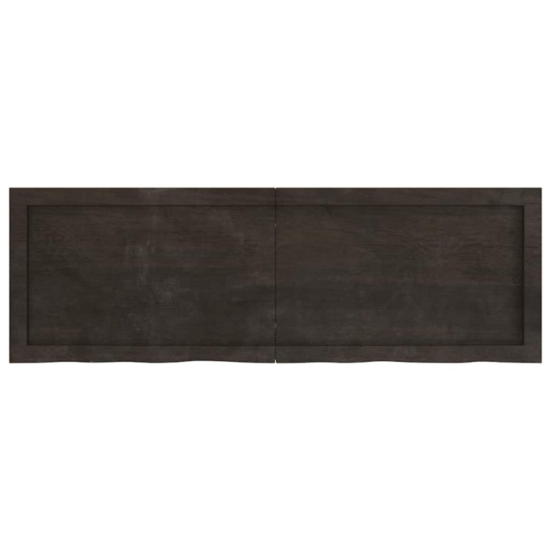 vidaXL Ράφι Τοίχου Σκούρο Καφέ 120x40x(2-6) εκ. Επεξ. Μασίφ Ξύλο Δρυός