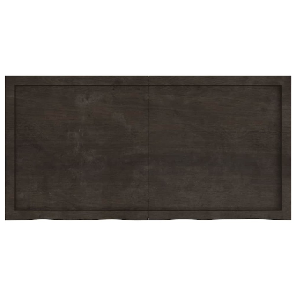 vidaXL Ράφι Τοίχου Σκούρο Καφέ 120x60x(2-4) εκ. Επεξ. Μασίφ Ξύλο Δρυός