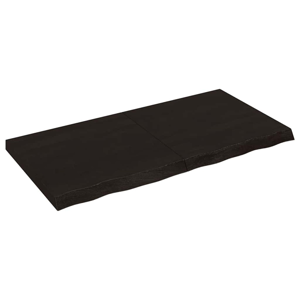 vidaXL Ράφι Τοίχου Σκούρο Γκρι 120x60x6 εκ. Επεξεργ. Μασίφ Ξύλο Δρυός