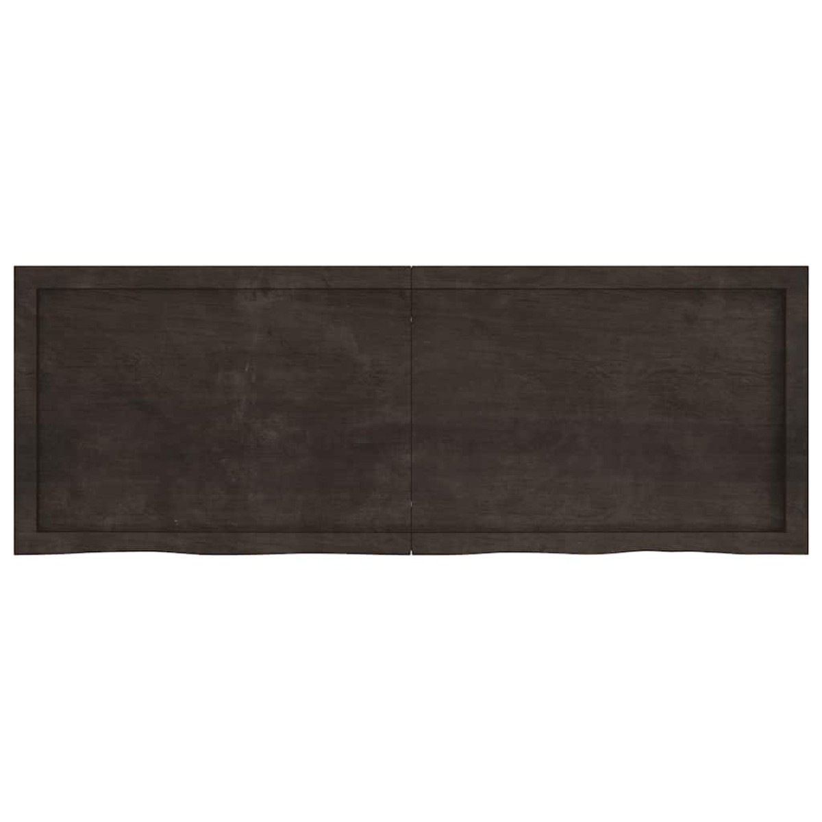 vidaXL Ράφι Τοίχου Σκούρο Γκρι 140x50x6 εκ. Επεξεργ. Μασίφ Ξύλο Δρυός