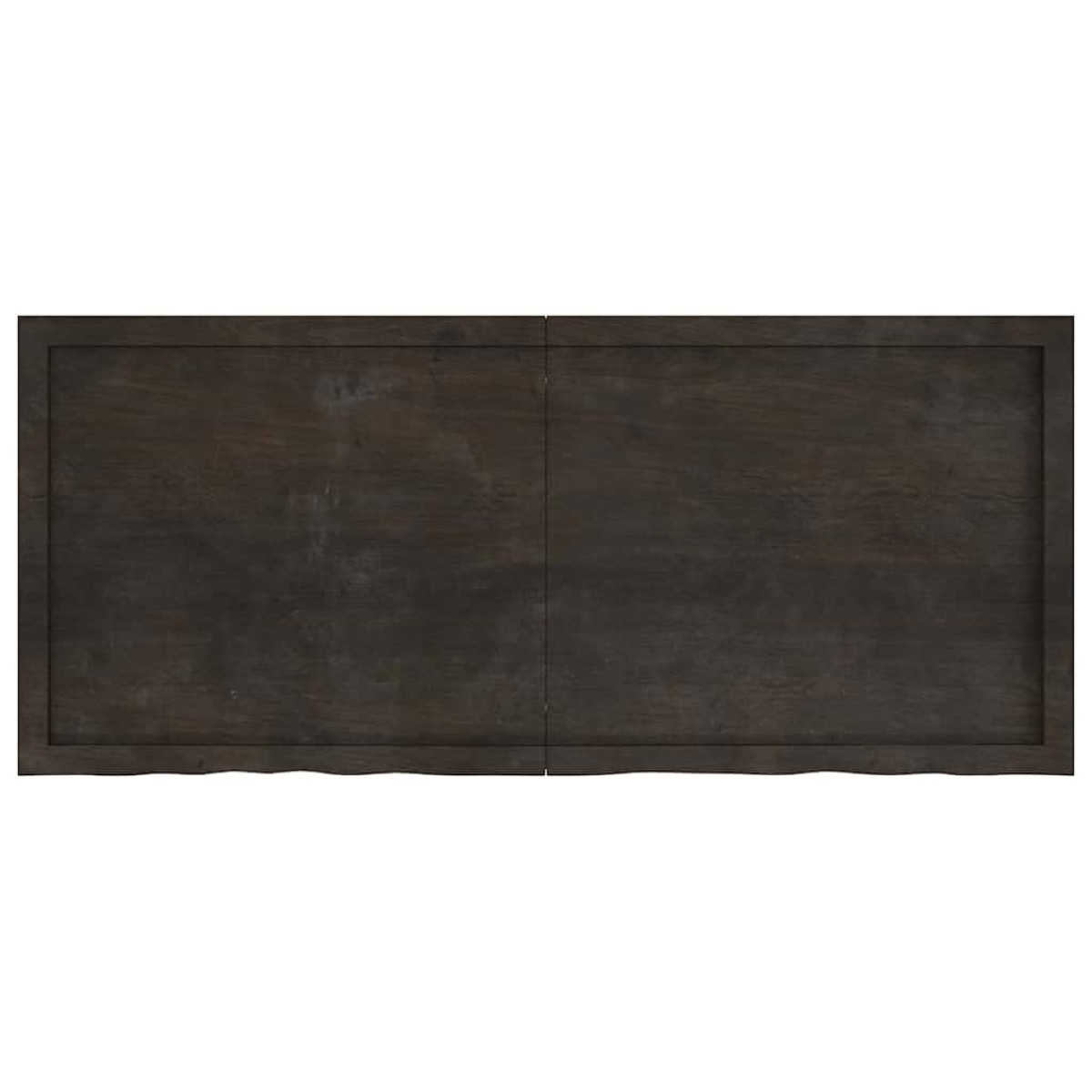 vidaXL Ράφι Τοίχου Σκούρο Γκρι 140x60x4 εκ. Επεξεργ. Μασίφ Ξύλο Δρυός