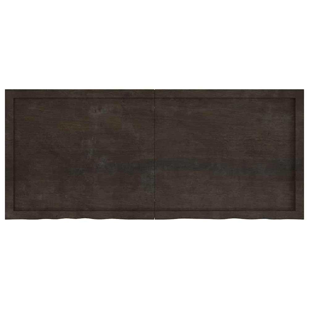 vidaXL Ράφι Τοίχου Σκούρο Καφέ 140x60x(2-6) εκ. Επεξ. Μασίφ Ξύλο Δρυός