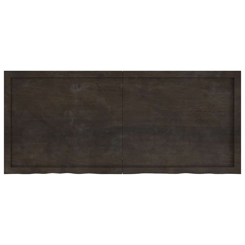 vidaXL Ράφι Τοίχου Σκούρο Καφέ 140x60x(2-6) εκ. Επεξ. Μασίφ Ξύλο Δρυός