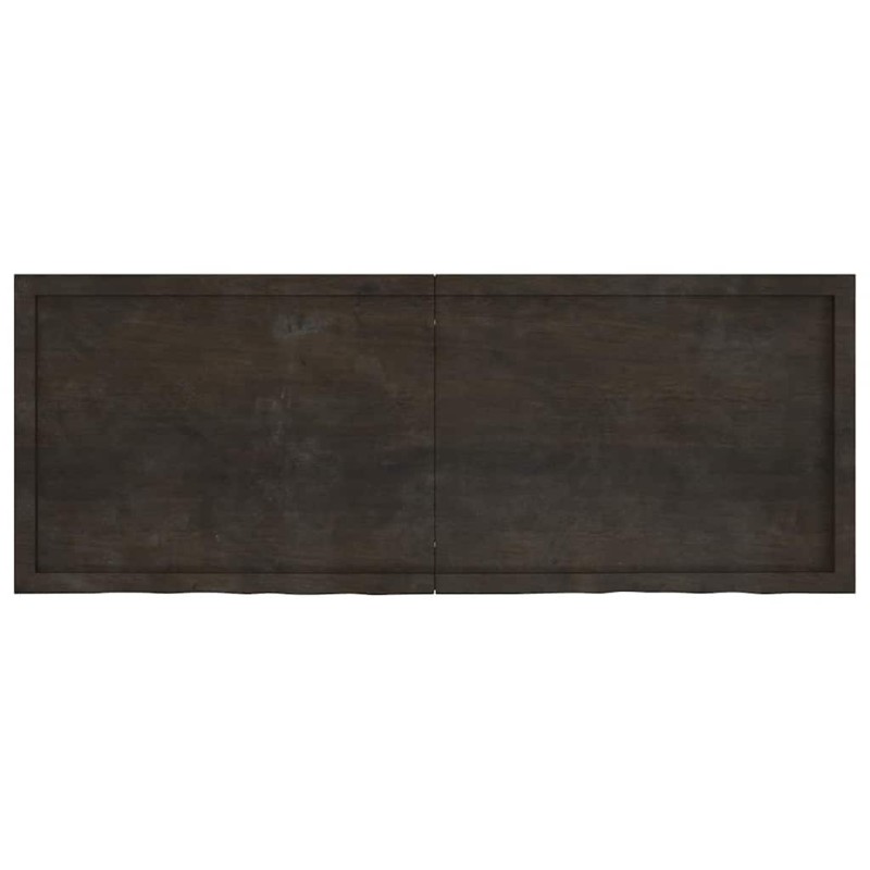 vidaXL Ράφι Τοίχου Σκούρο Καφέ 160x60x(2-6) εκ. Επεξ. Μασίφ Ξύλο Δρυός