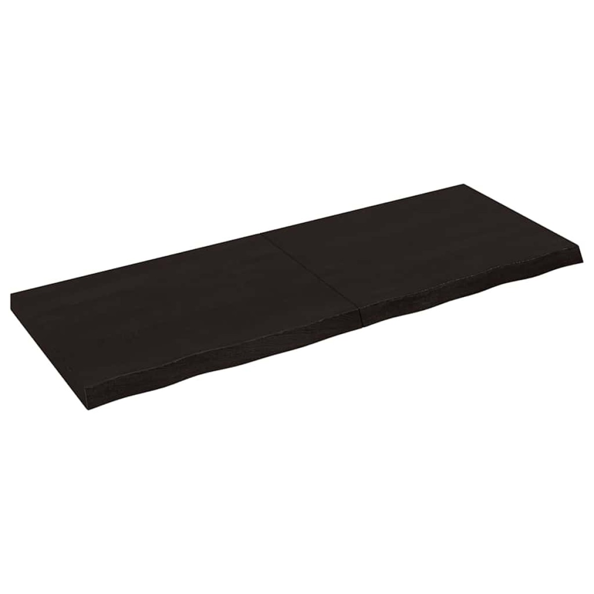vidaXL Ράφι Τοίχου Σκούρο Γκρι 160x60x6 εκ. Επεξεργ. Μασίφ Ξύλο Δρυός