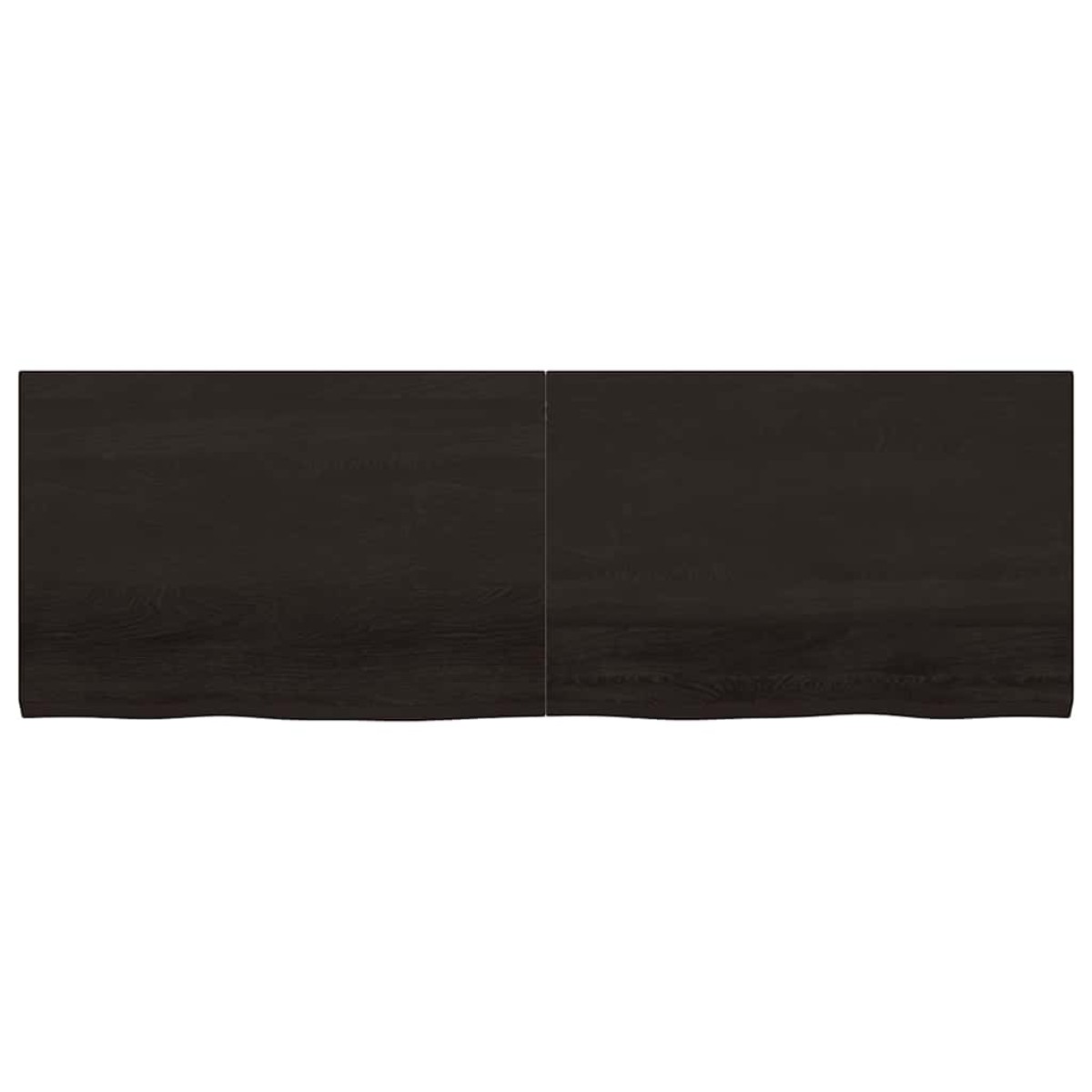 vidaXL Ράφι Τοίχου Σκούρο Γκρι 180x60x4 εκ. Επεξεργ. Μασίφ Ξύλο Δρυός