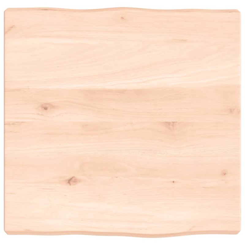 vidaXL Επιφάνεια Τραπεζιού 40x40x(2-4) εκ. Ακατέργ. Μασίφ Ξύλο Δρυός