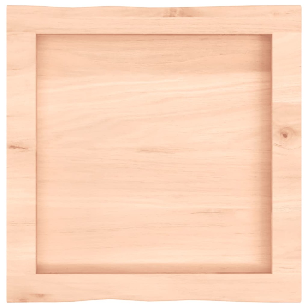 vidaXL Επιφάνεια Τραπεζιού 40x40x4εκ. Ακατ. Μασίφ Ξύλο Δρυός Live Edge