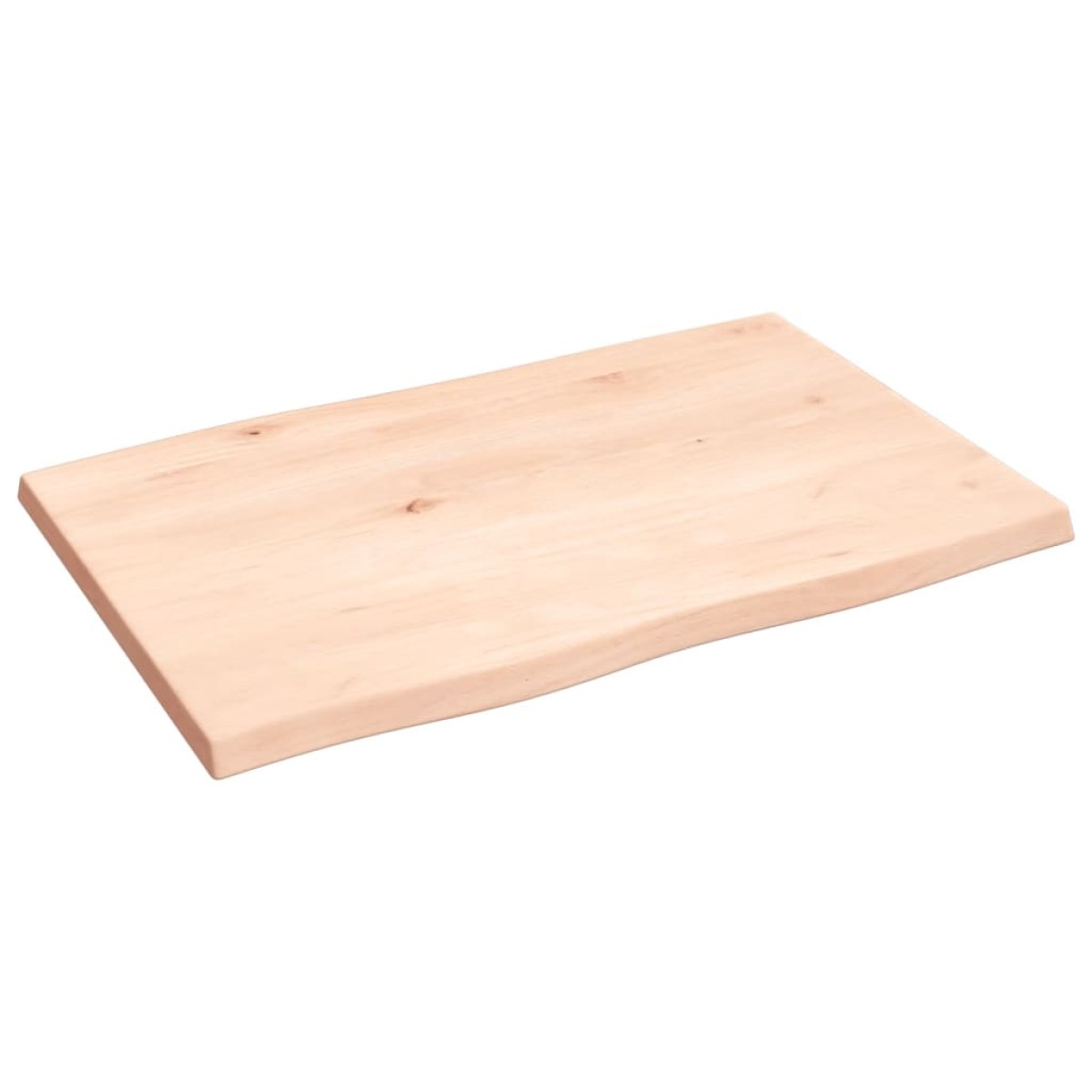 vidaXL Επιφάνεια Τραπεζιού 60x40x2εκ. Ακατ. Μασίφ Ξύλο Δρυός Live Edge