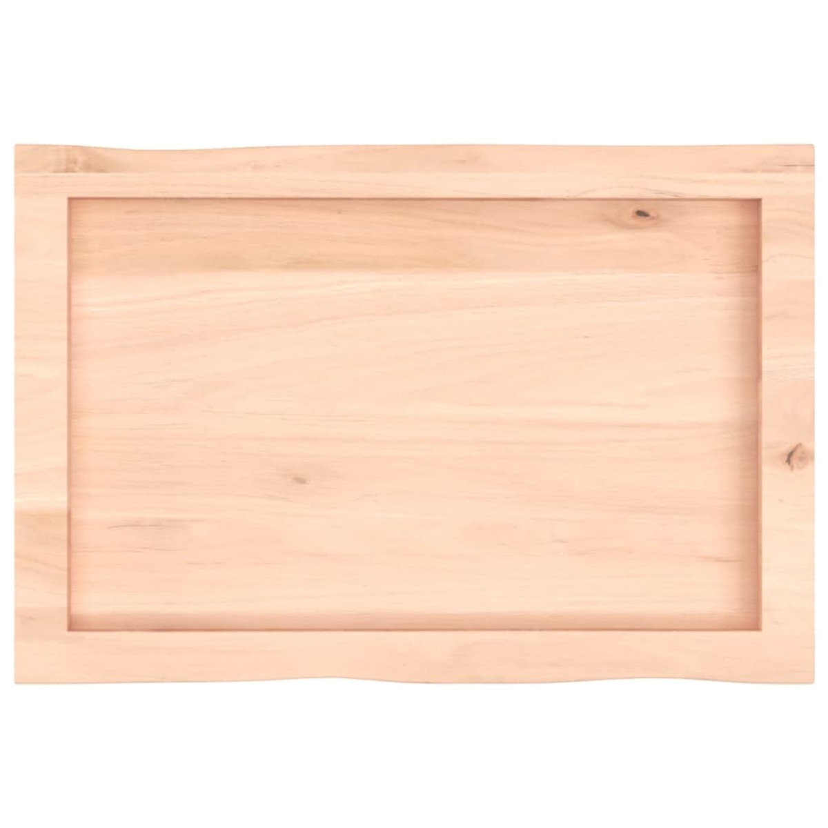 vidaXL Επιφάνεια Τραπεζιού 60x40x4εκ. Ακατ. Μασίφ Ξύλο Δρυός Live Edge