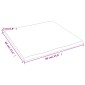 vidaXL Επιφάνεια Τραπεζιού 60x60x2εκ. Ακατ. Μασίφ Ξύλο Δρυός Live Edge