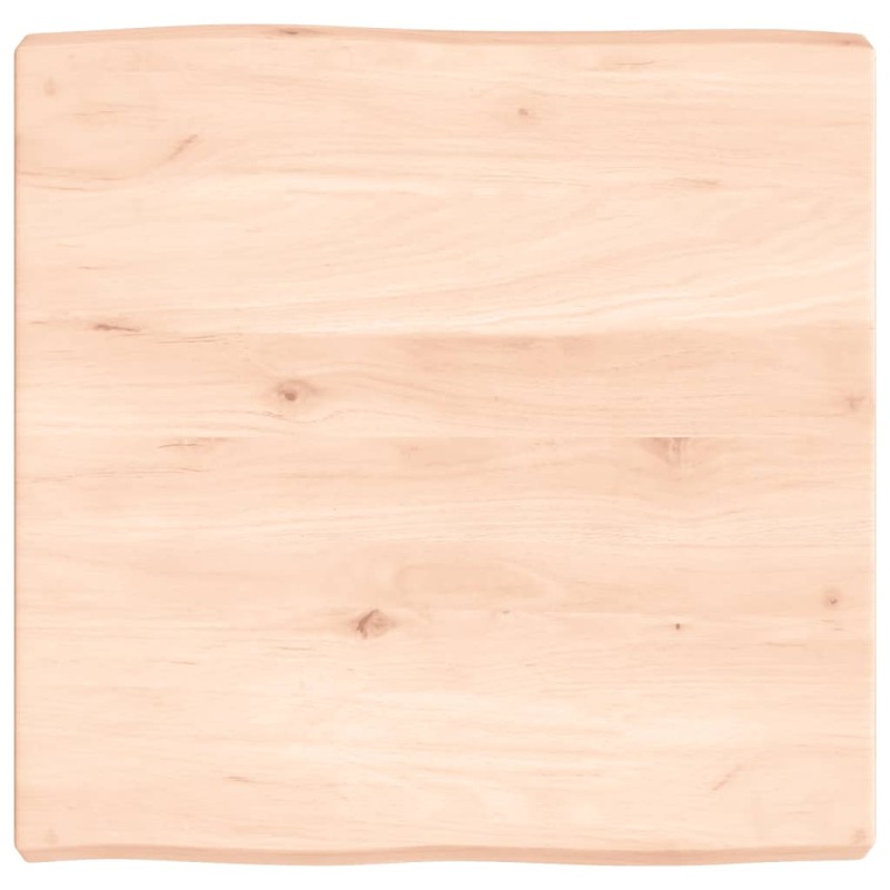 vidaXL Επιφάνεια Τραπεζιού 60x60x(2-6)εκ Ακατέργαστο Μασίφ Ξύλο Δρυός