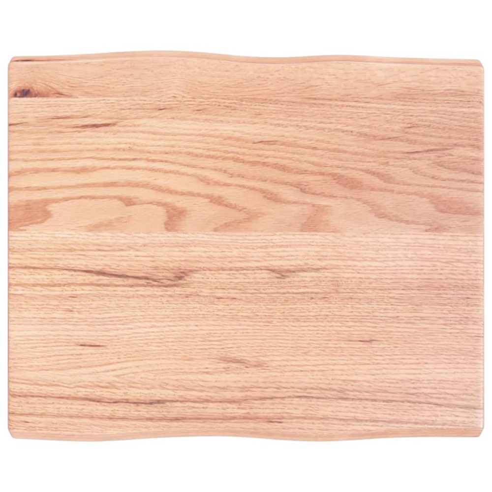 vidaXL Επιφ Τραπεζιού Αν Καφέ 60x50x(2-4)εκ. Ακατέργ. Μασίφ Ξύλο Δρυός