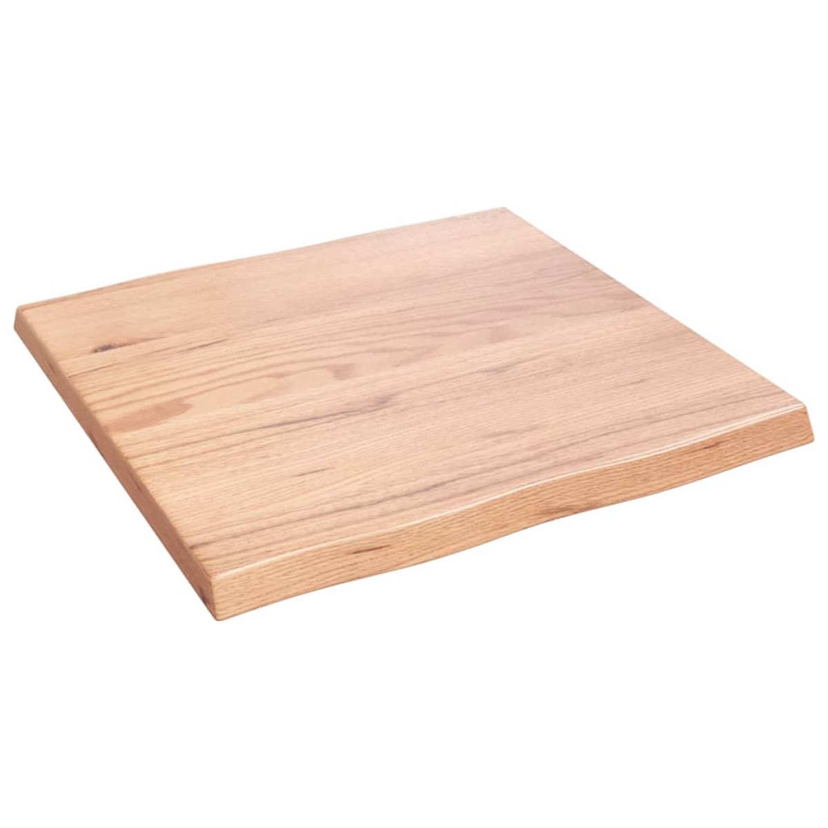 vidaXL Επιφ Τραπεζιού Αν Καφέ 60x60x4εκ. Επ Μασίφ Ξύλο Δρυός Live Edge