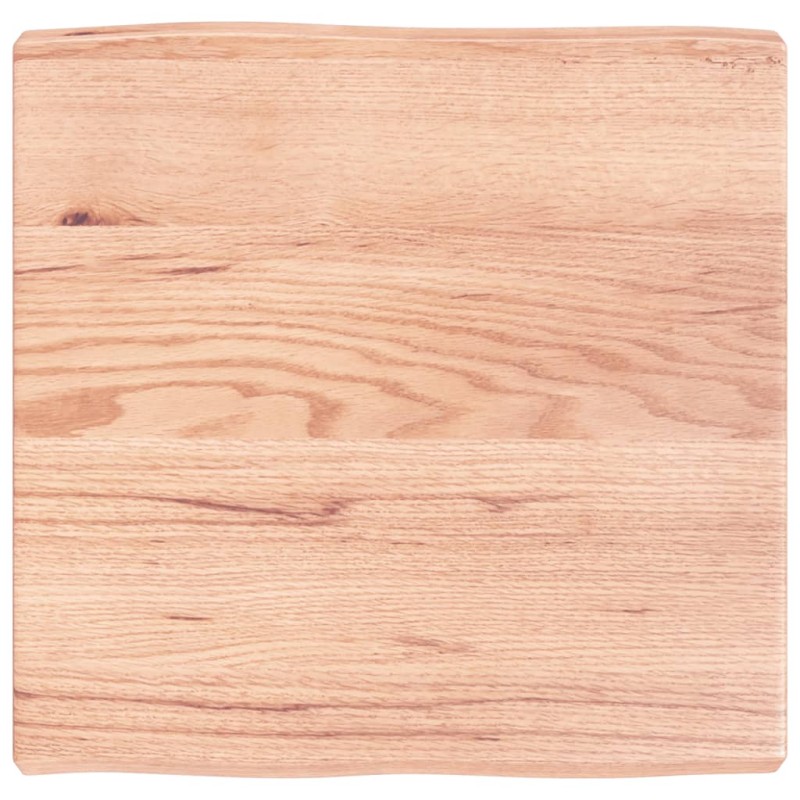 vidaXL Επιφ Τραπεζιού Αν Καφέ 60x60x(2-6)εκ. Ακατέργ. Μασίφ Ξύλο Δρυός