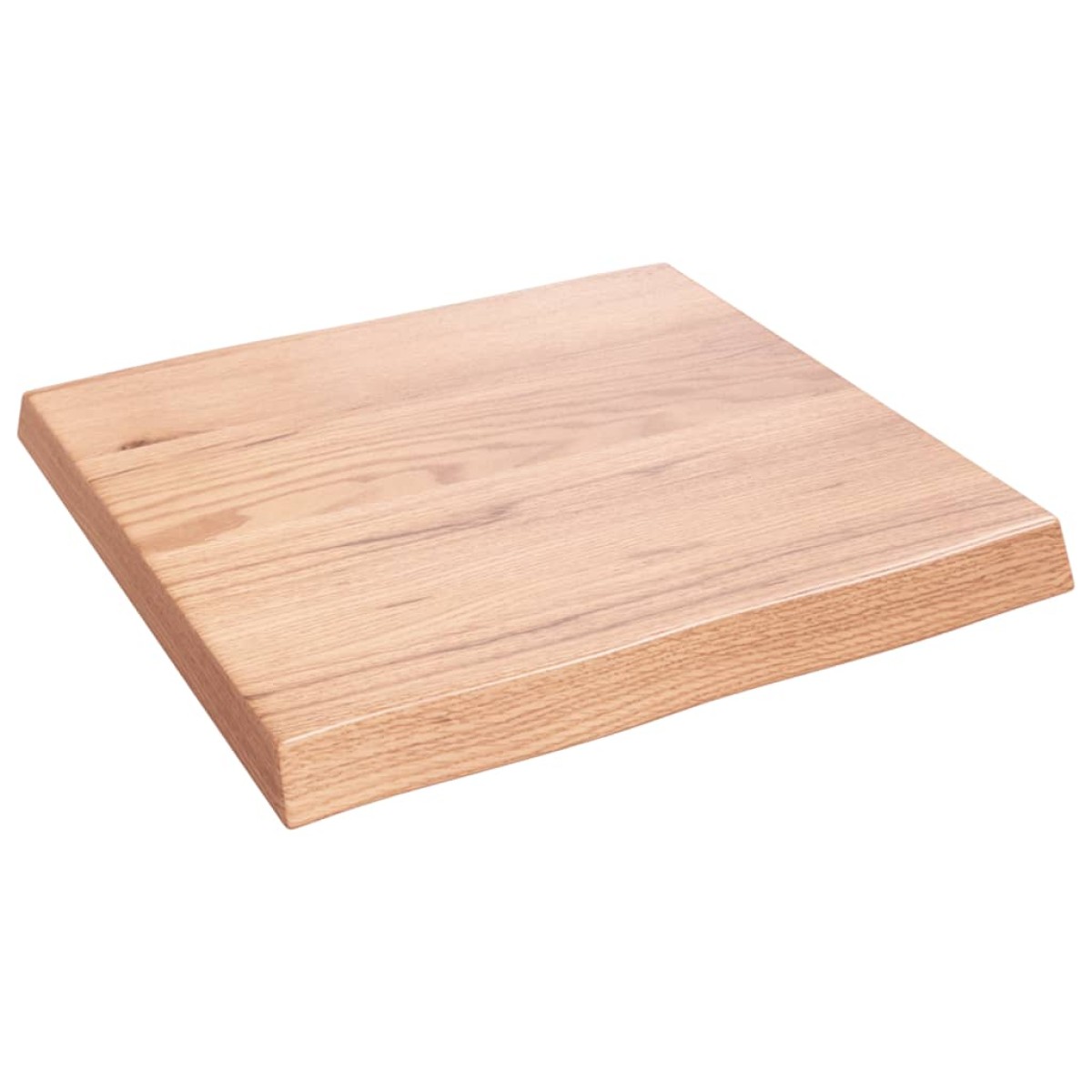 vidaXL Επιφ Τραπεζιού Αν Καφέ 60x60x6εκ. Επ Μασίφ Ξύλο Δρυός Live Edge