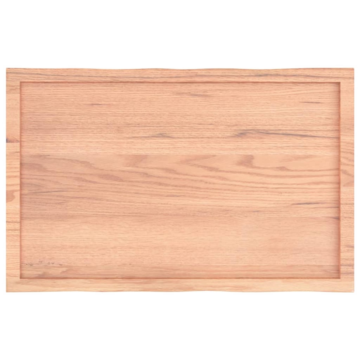 vidaXL Επιφάνεια Τραπεζιού Αν. Καφέ 100x60x4 εκ Επεξ. Μασίφ Ξύλο Δρυός