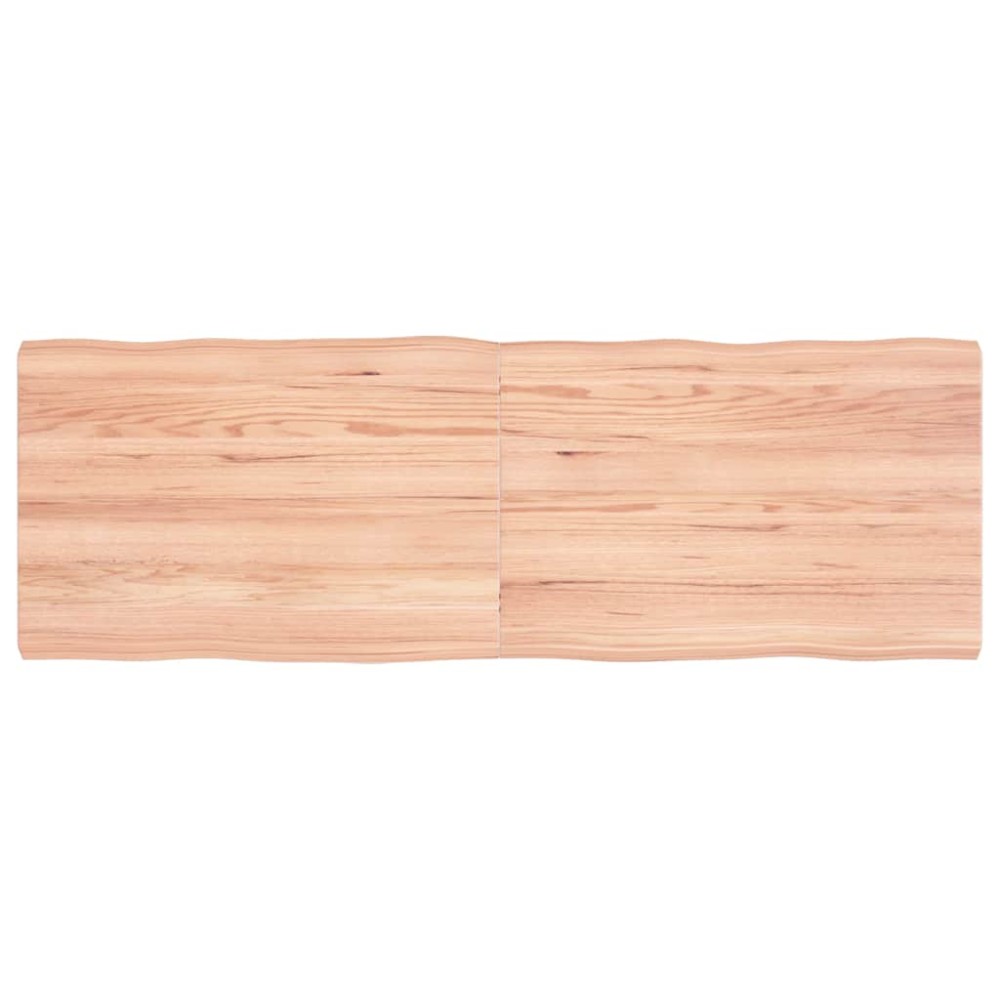 vidaXL Επιφ Τραπεζιού Αν Καφέ 120x40x(2-4)εκ.Ακατέργ. Μασίφ Ξύλο Δρυός