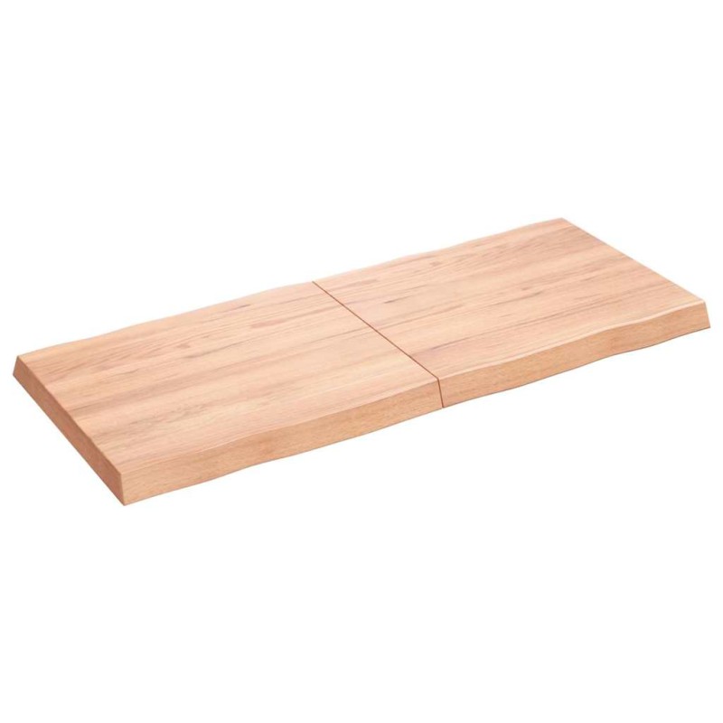 vidaXL Επιφ Τραπεζιού Αν Καφέ 120x50x(2-6)εκ.Ακατέργ. Μασίφ Ξύλο Δρυός