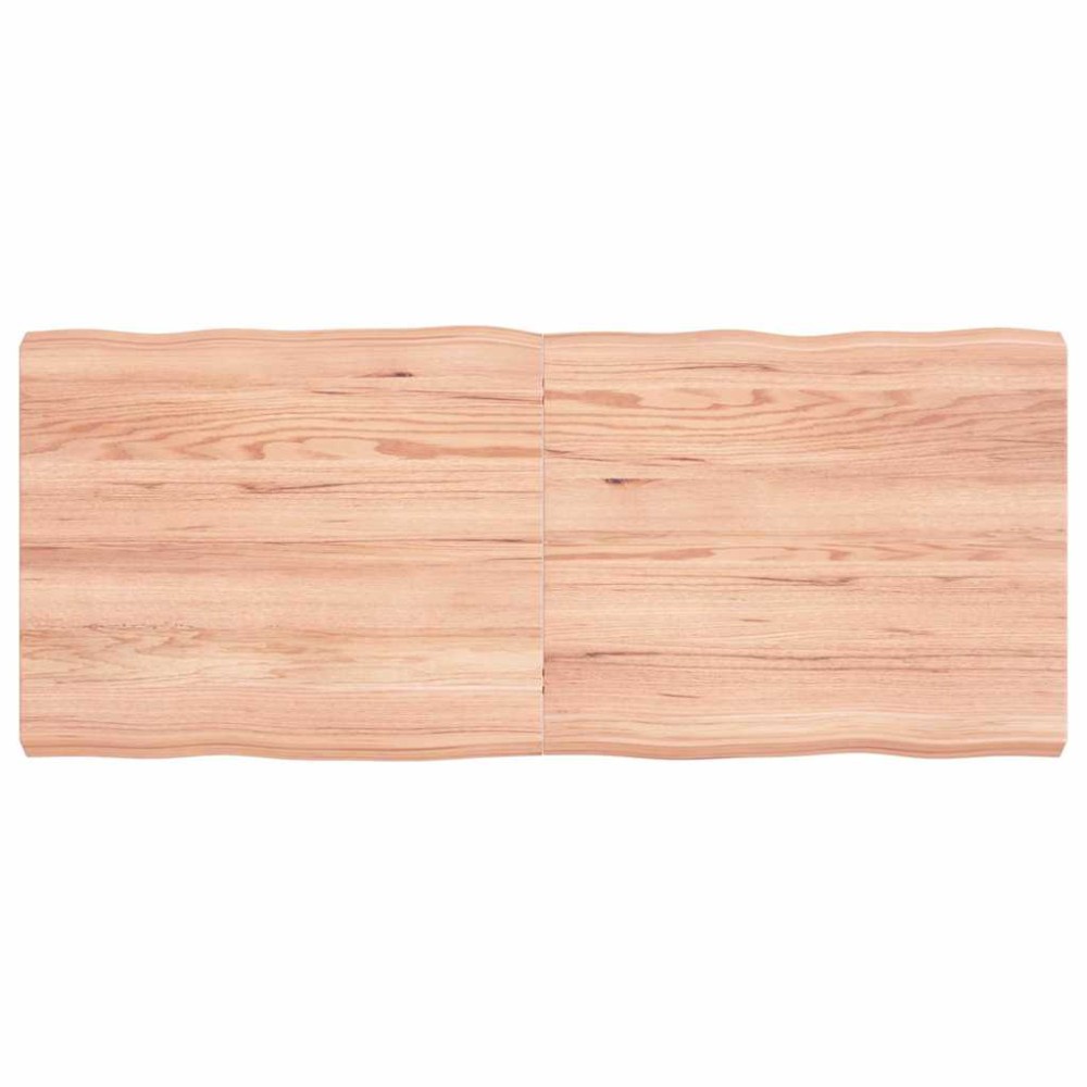 vidaXL Επιφ Τραπεζιού Αν Καφέ 120x50x(2-6)εκ.Ακατέργ. Μασίφ Ξύλο Δρυός