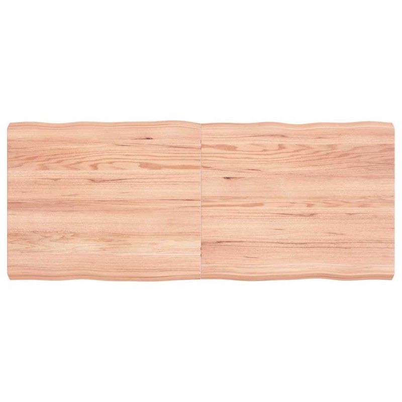 vidaXL Επιφ Τραπεζιού Αν Καφέ 120x50x(2-6)εκ.Ακατέργ. Μασίφ Ξύλο Δρυός