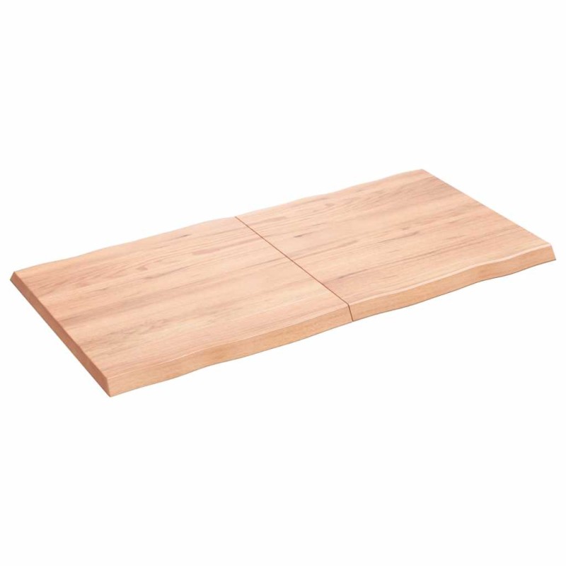 vidaXL Επιφ Τραπεζιού Αν Καφέ 120x60x(2-4)εκ.Ακατέργ. Μασίφ Ξύλο Δρυός
