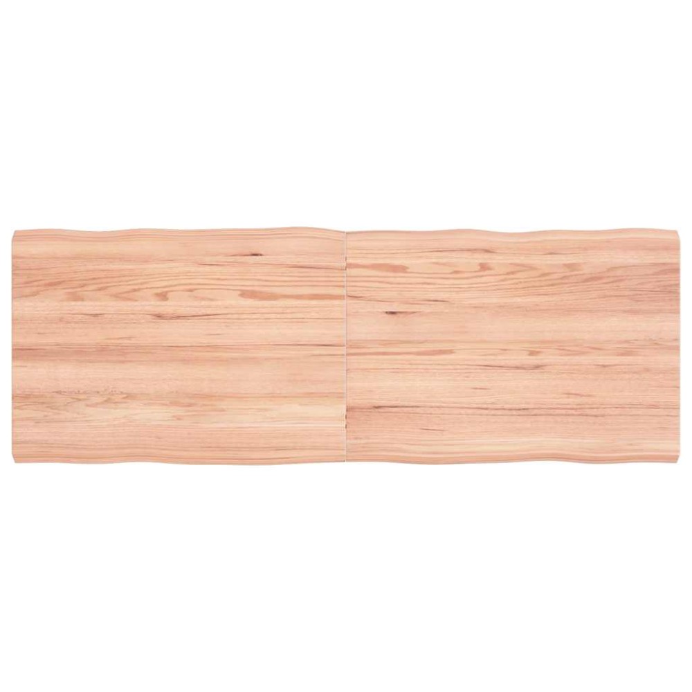 vidaXL Επιφ Τραπεζιού Αν Καφέ 140x50x(2-4)εκ.Ακατέργ. Μασίφ Ξύλο Δρυός