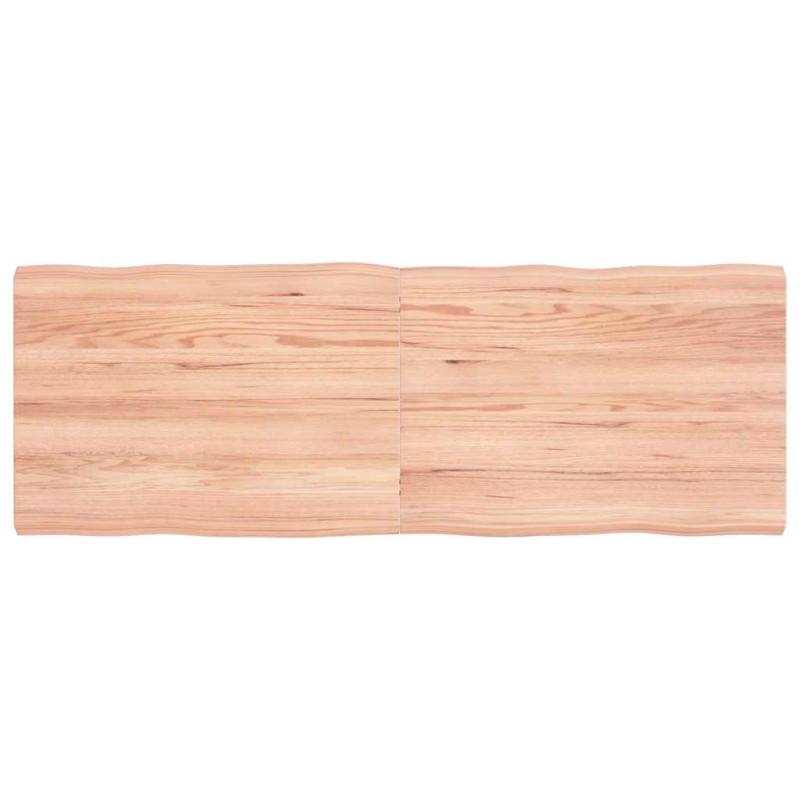 vidaXL Επιφ Τραπεζιού Αν Καφέ 140x50x(2-4)εκ.Ακατέργ. Μασίφ Ξύλο Δρυός