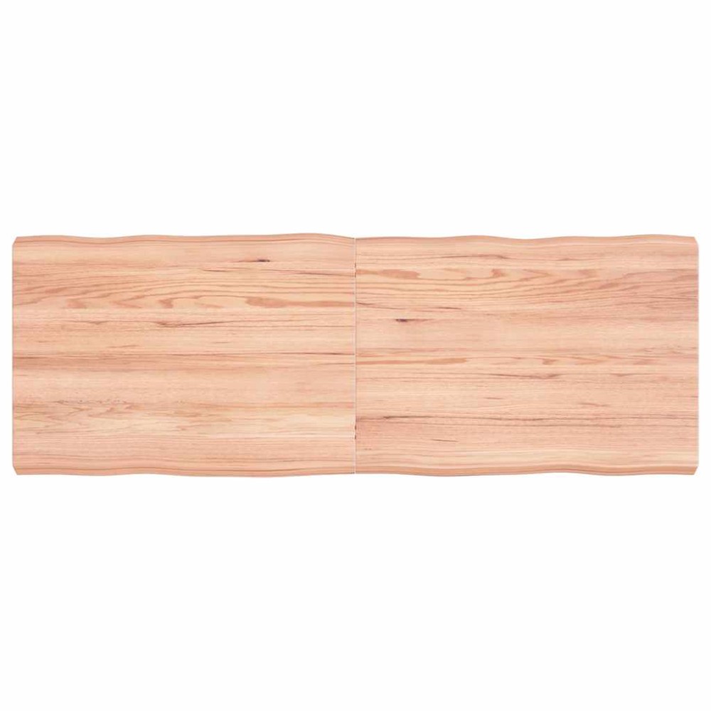 vidaXL Επιφ Τραπεζιού Αν Καφέ 140x50x(2-6)εκ.Ακατέργ. Μασίφ Ξύλο Δρυός