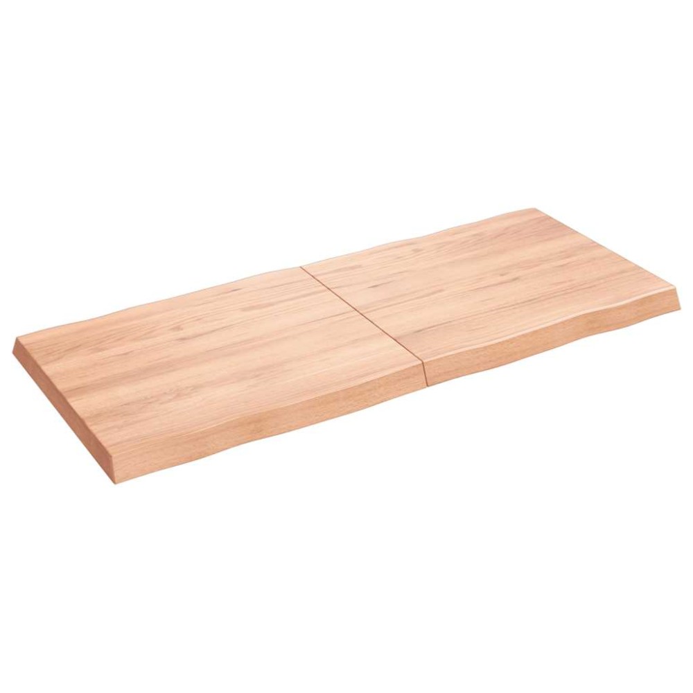 vidaXL Επιφ Τραπεζιού Αν Καφέ 140x60x(2-6)εκ.Ακατέργ. Μασίφ Ξύλο Δρυός
