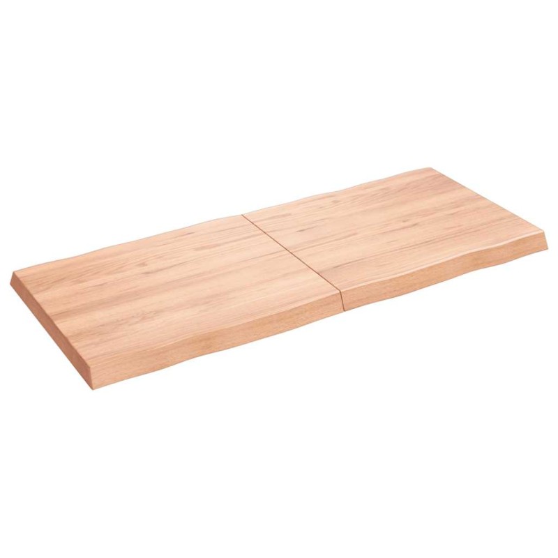 vidaXL Επιφ Τραπεζιού Αν Καφέ 140x60x(2-6)εκ.Ακατέργ. Μασίφ Ξύλο Δρυός