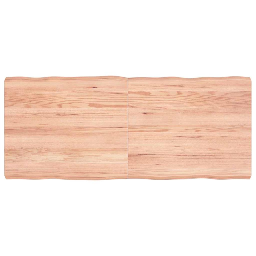 vidaXL Επιφ Τραπεζιού Αν Καφέ 140x60x(2-6)εκ.Ακατέργ. Μασίφ Ξύλο Δρυός