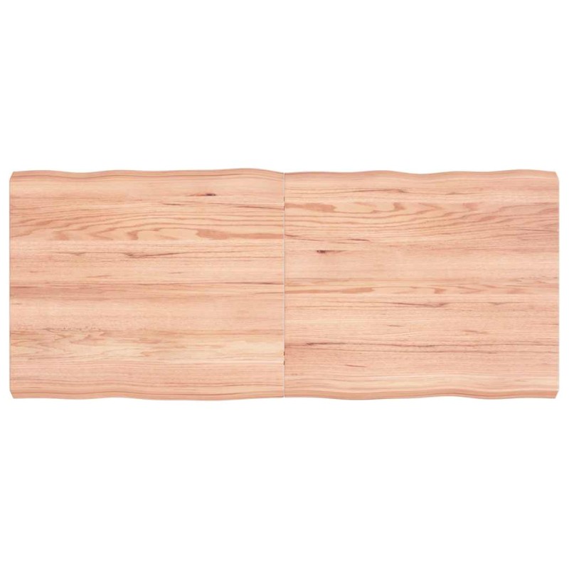 vidaXL Επιφ Τραπεζιού Αν Καφέ 140x60x(2-6)εκ.Ακατέργ. Μασίφ Ξύλο Δρυός