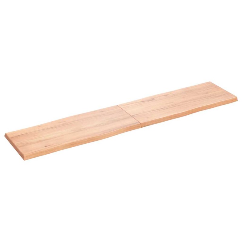 vidaXL Επιφ Τραπεζιού Αν Καφέ 180x40x(2-4)εκ.Ακατέργ. Μασίφ Ξύλο Δρυός