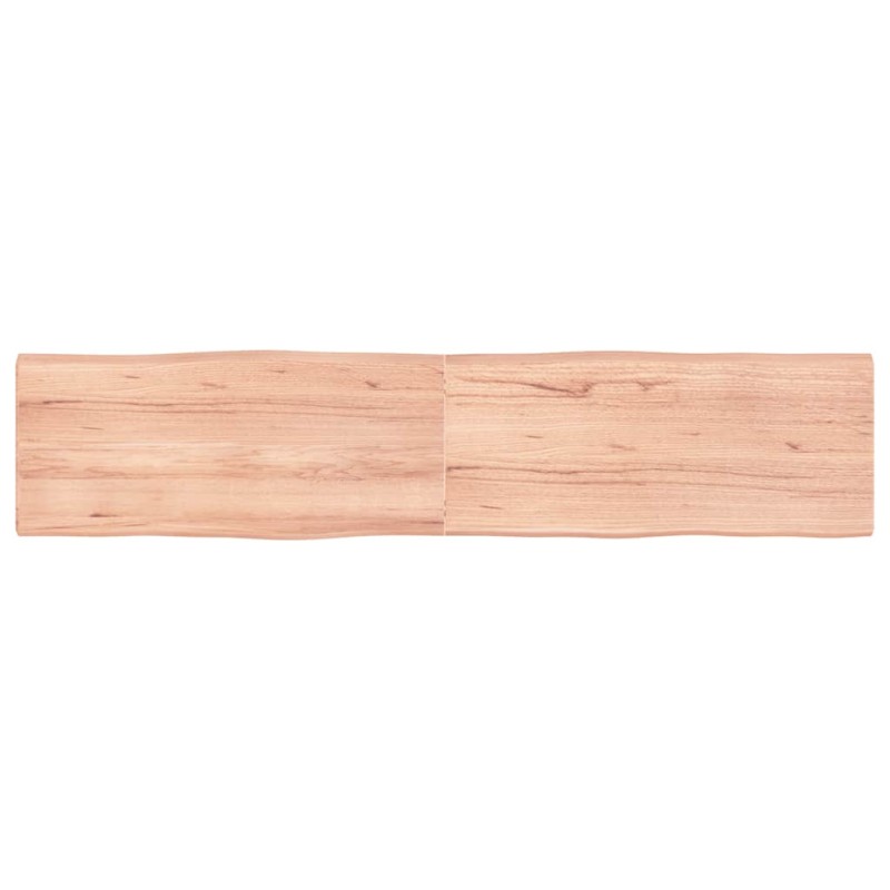 vidaXL Επιφ Τραπεζιού Αν Καφέ 180x40x(2-4)εκ.Ακατέργ. Μασίφ Ξύλο Δρυός
