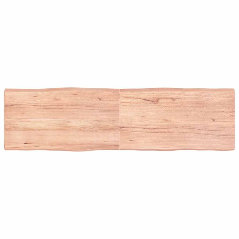 vidaXL Επιφ Τραπεζιού Αν Καφέ 180x50x(2-6)εκ.Ακατέργ. Μασίφ Ξύλο Δρυός