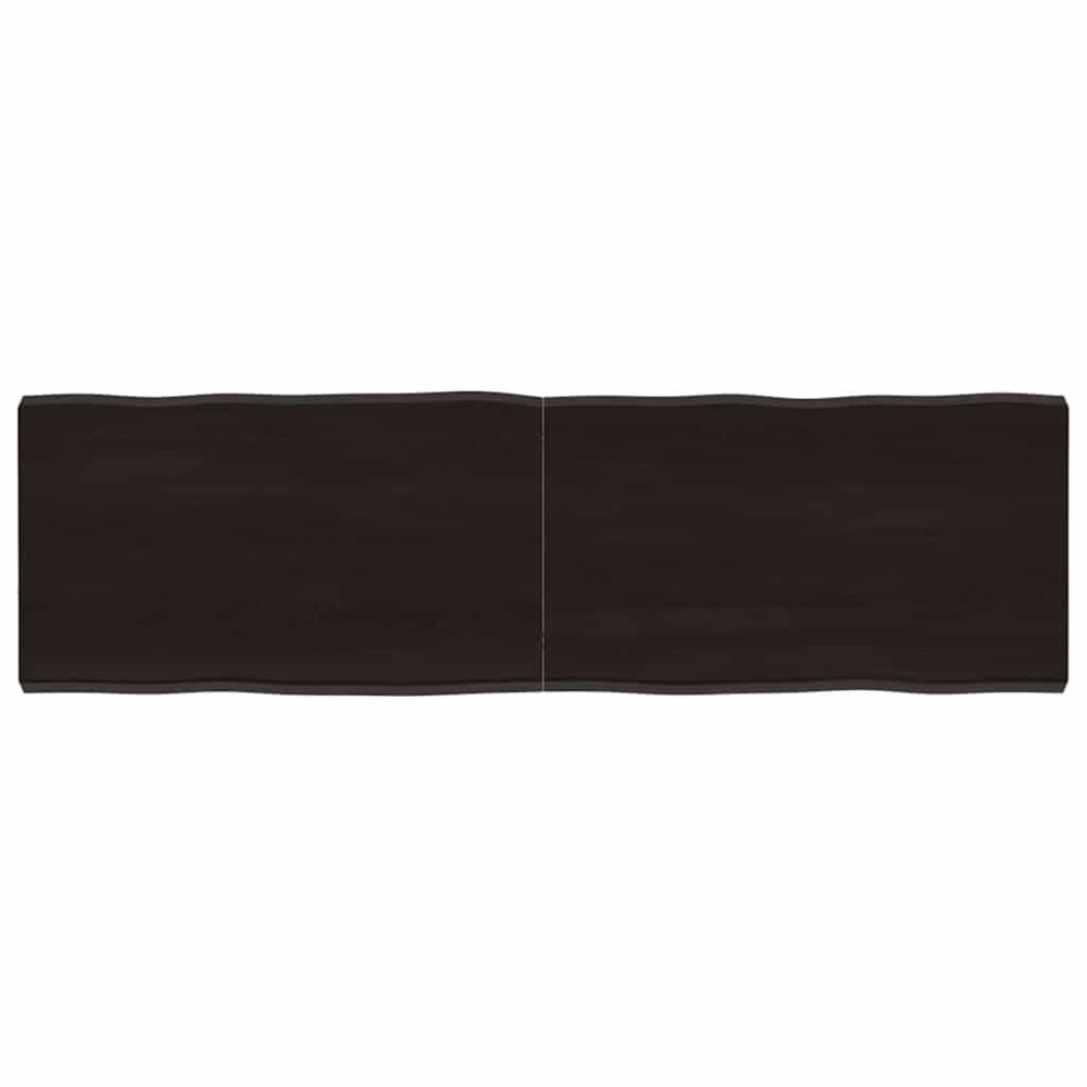 vidaXL Επιφ Τραπεζιού Αν Καφέ 140x40x(2-4)εκ.Ακατέργ. Μασίφ Ξύλο Δρυός