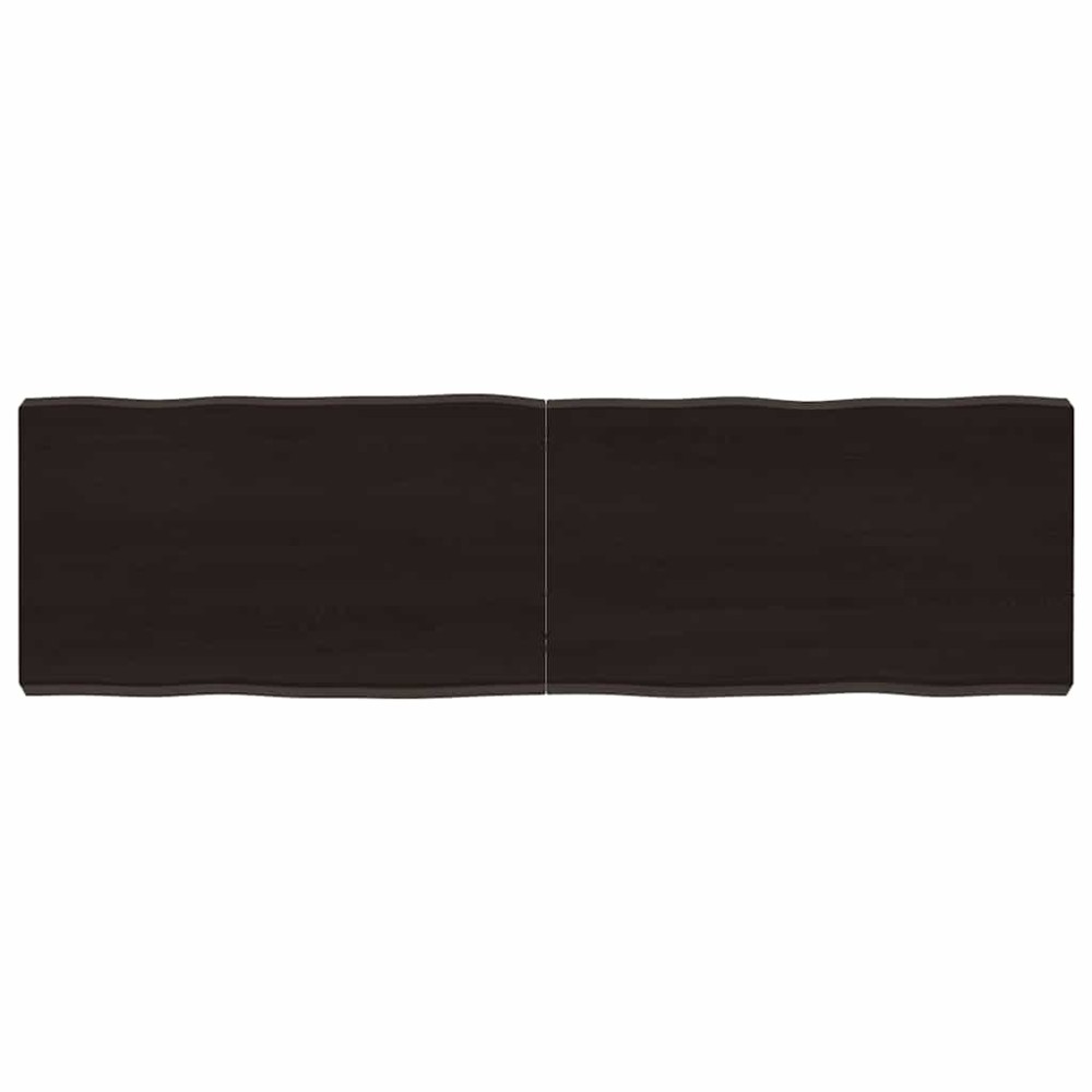 vidaXL Επιφ Τραπεζιού Αν Καφέ 140x40x(2-6)εκ.Ακατέργ. Μασίφ Ξύλο Δρυός