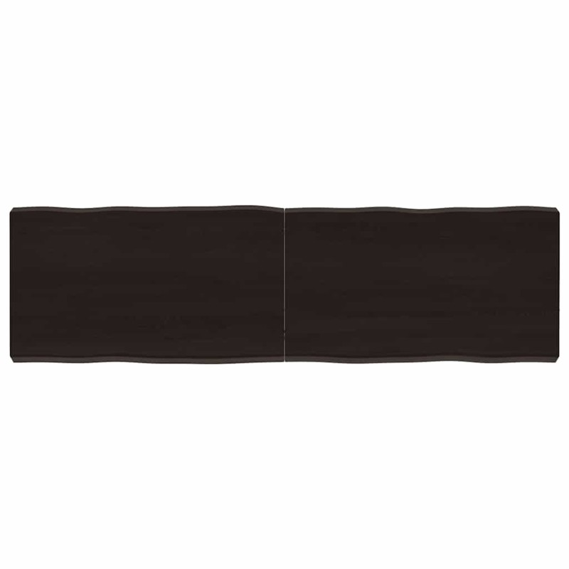 vidaXL Επιφ Τραπεζιού Αν Καφέ 140x40x(2-6)εκ.Ακατέργ. Μασίφ Ξύλο Δρυός