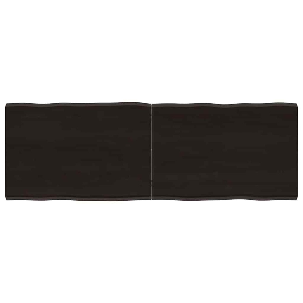 vidaXL Επιφ Τραπεζιού Αν Καφέ 140x50x(2-4)εκ.Ακατέργ. Μασίφ Ξύλο Δρυός
