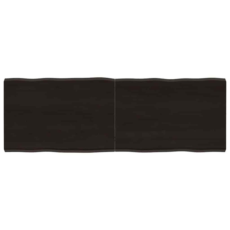 vidaXL Επιφ Τραπεζιού Αν Καφέ 140x50x(2-4)εκ.Ακατέργ. Μασίφ Ξύλο Δρυός