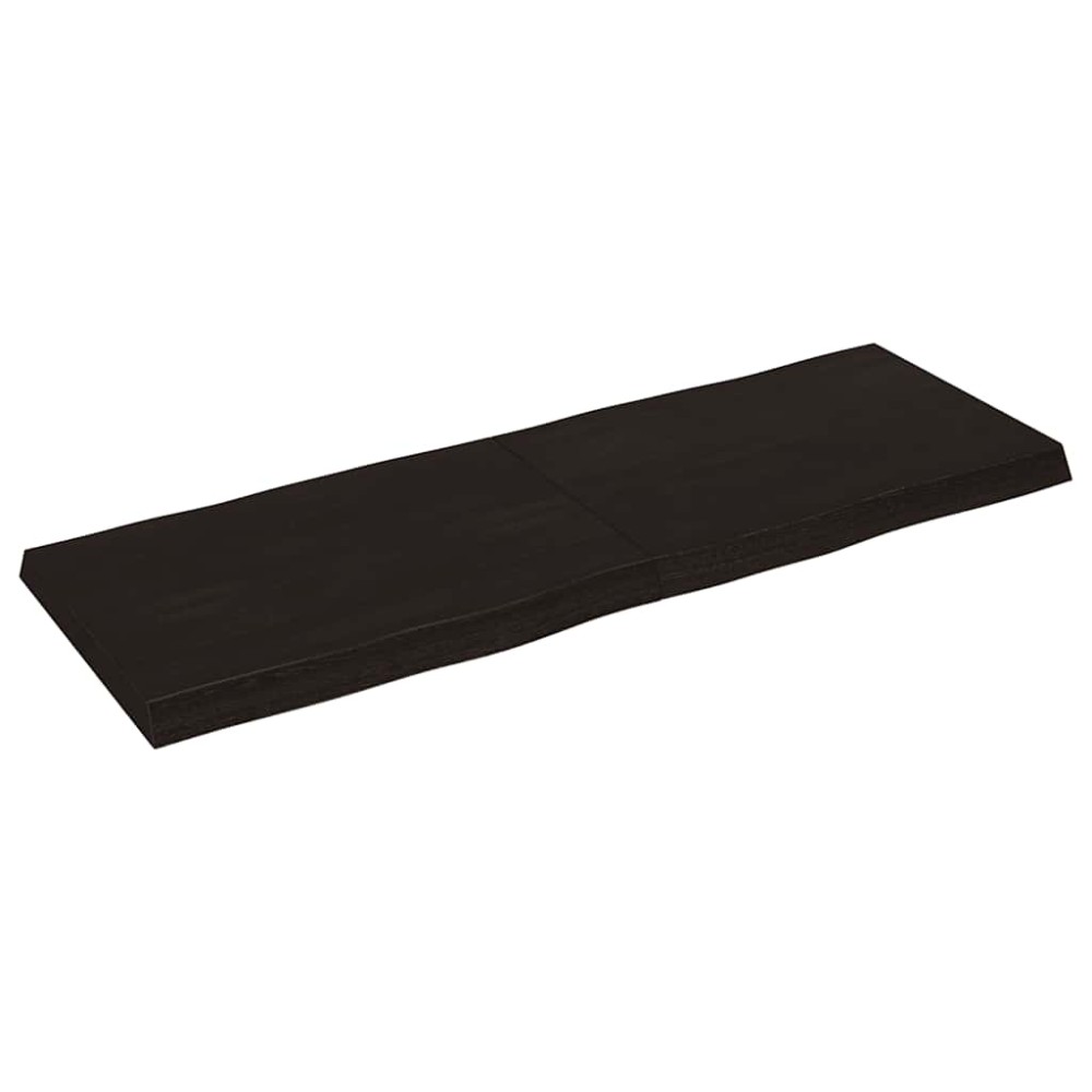 vidaXL Επιφ Τραπεζιού Αν Καφέ 140x50x(2-6)εκ.Ακατέργ. Μασίφ Ξύλο Δρυός