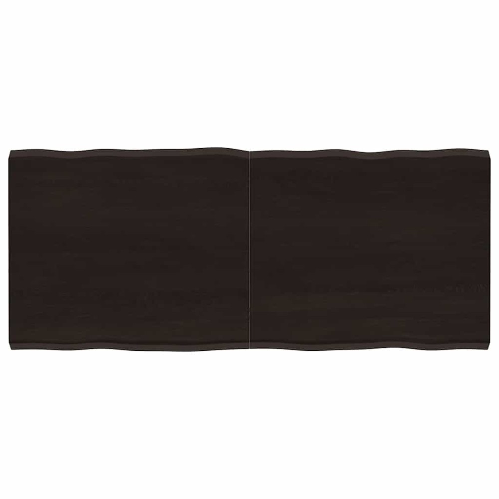 vidaXL Επιφ Τραπεζιού Αν Καφέ 140x60x(2-4)εκ.Ακατέργ. Μασίφ Ξύλο Δρυός