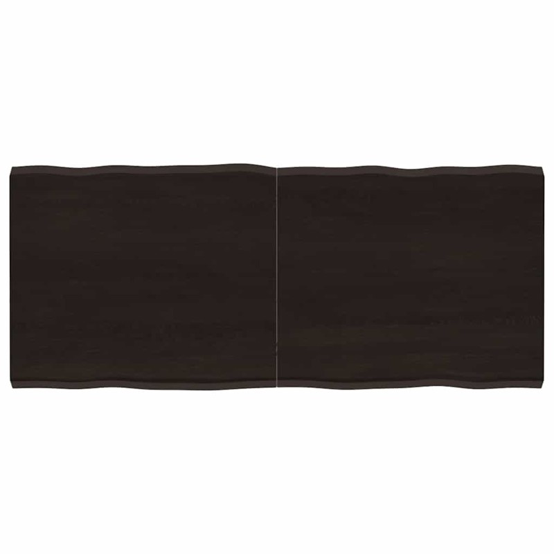 vidaXL Επιφ Τραπεζιού Αν Καφέ 140x60x(2-4)εκ.Ακατέργ. Μασίφ Ξύλο Δρυός