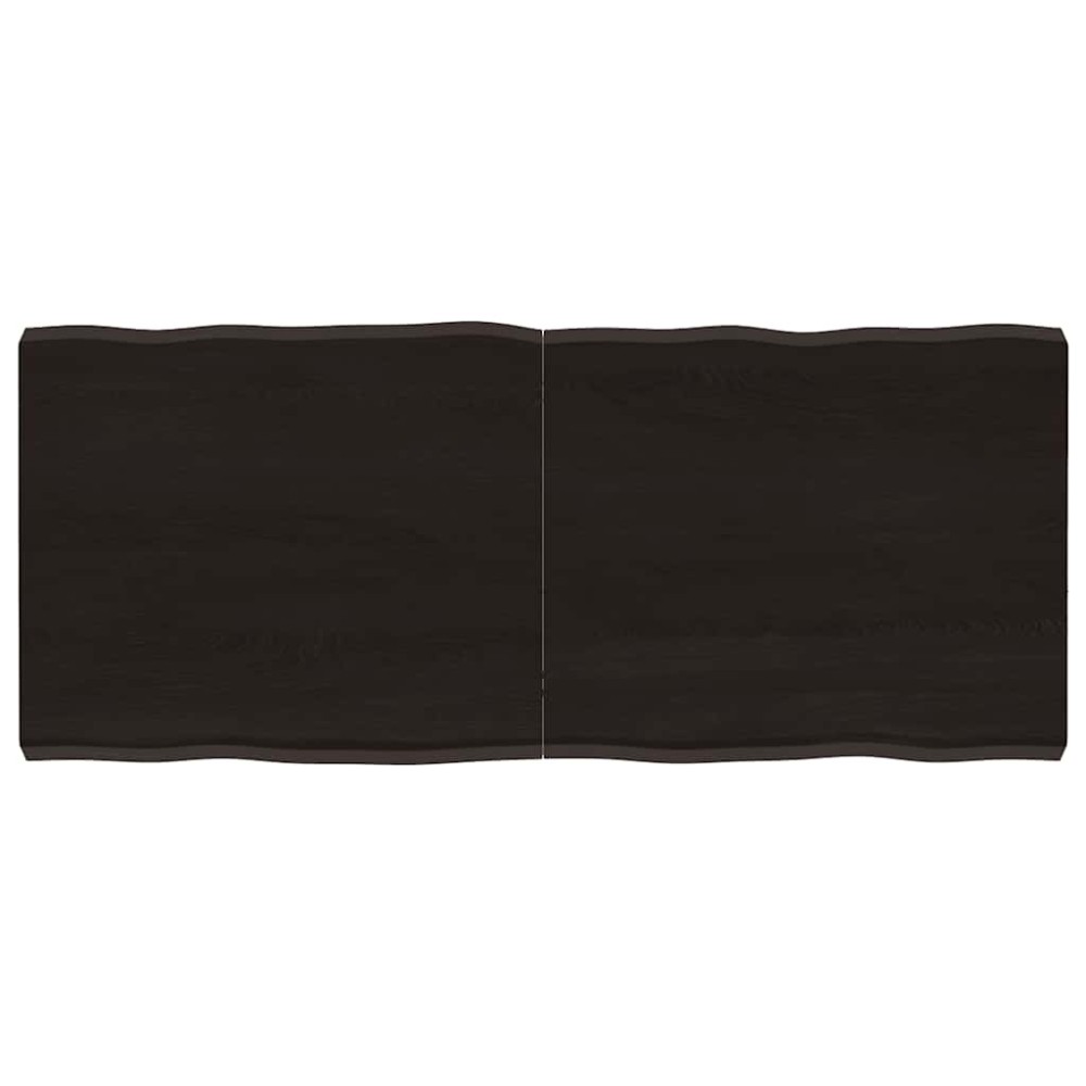 vidaXL Επιφ Τραπεζιού Αν Καφέ 140x60x(2-6)εκ.Ακατέργ. Μασίφ Ξύλο Δρυός