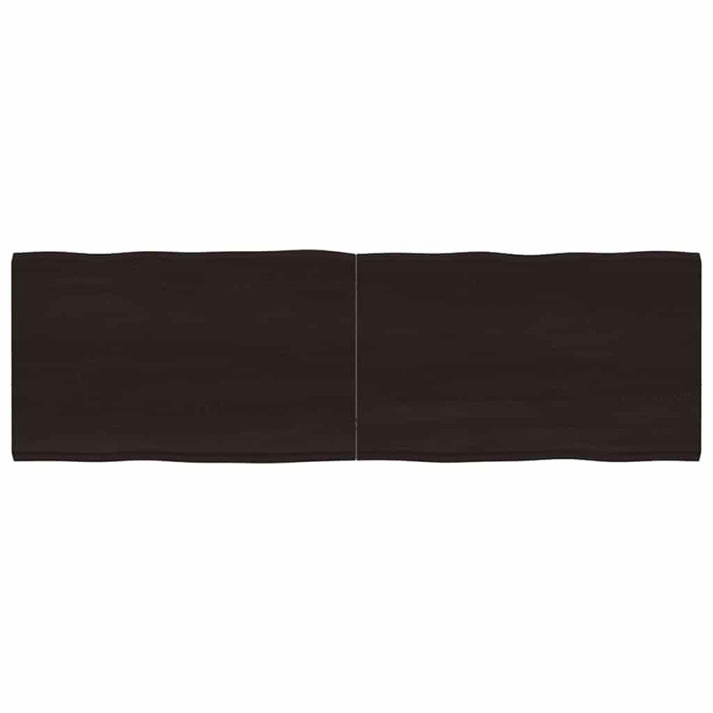 vidaXL Επιφ Τραπεζιού Αν Καφέ 160x50x(2-4)εκ.Ακατέργ. Μασίφ Ξύλο Δρυός