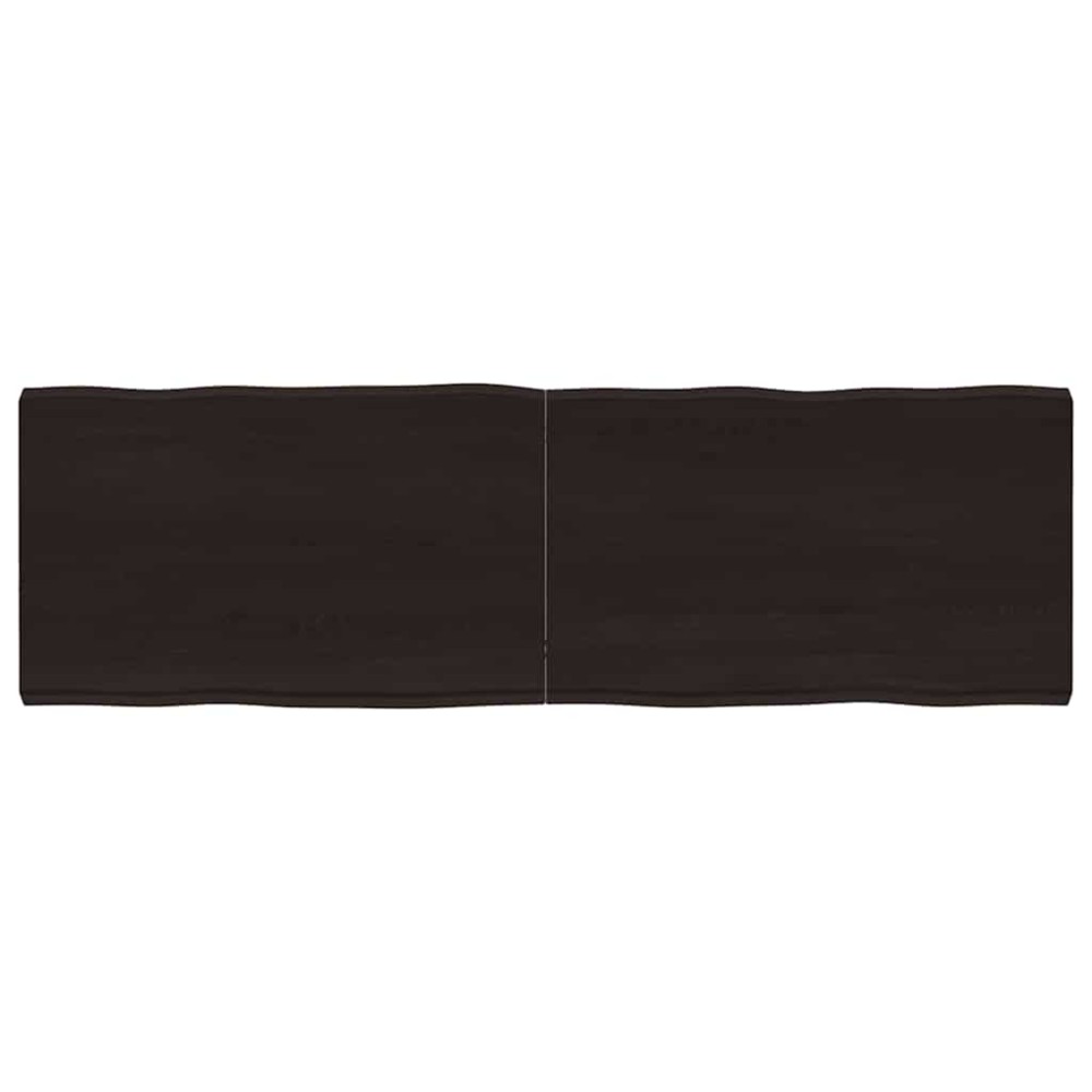 vidaXL Επιφ Τραπεζιού Αν Καφέ 160x50x(2-6)εκ.Ακατέργ. Μασίφ Ξύλο Δρυός
